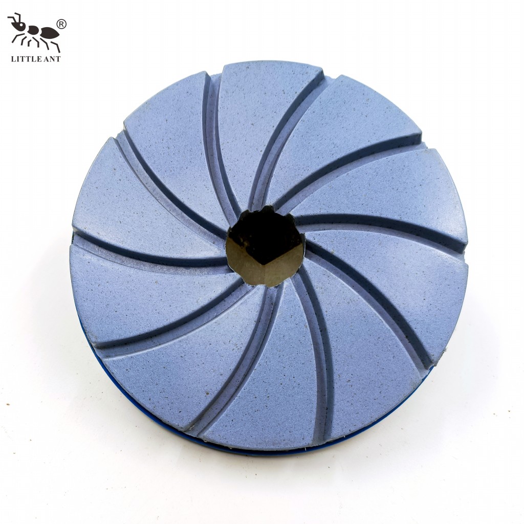 پدهای جلا دادن رزین لبه قفل حلزون کوچک با PVC Backer Granite Marble Terrazzo Quartz