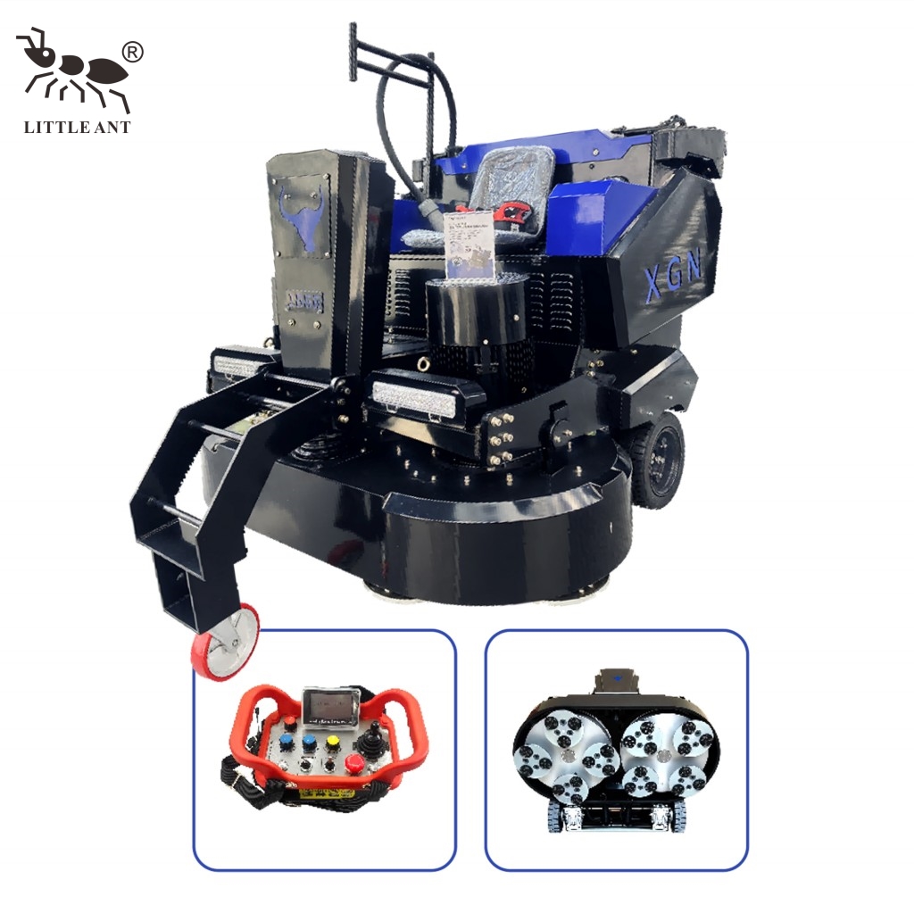 ماشین سنگ زنی دودیسکی دو دیسکی هوشمند با کنترل از راه دور سواری LITTLE ANT XGN-1666 Bull Grinding King