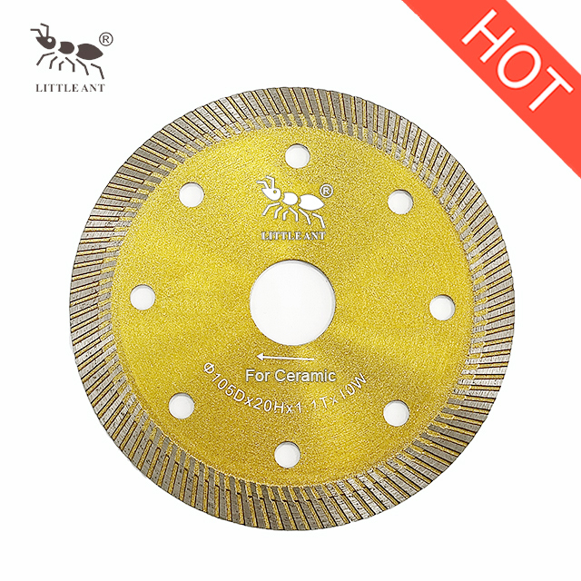 LITTLE ANT 4'/ ∮105mm سرامیک فوق نازک تیغه اره توربو دیسک برش الماس برای ابزار چرخ زینتر شده کاشی Pocelain