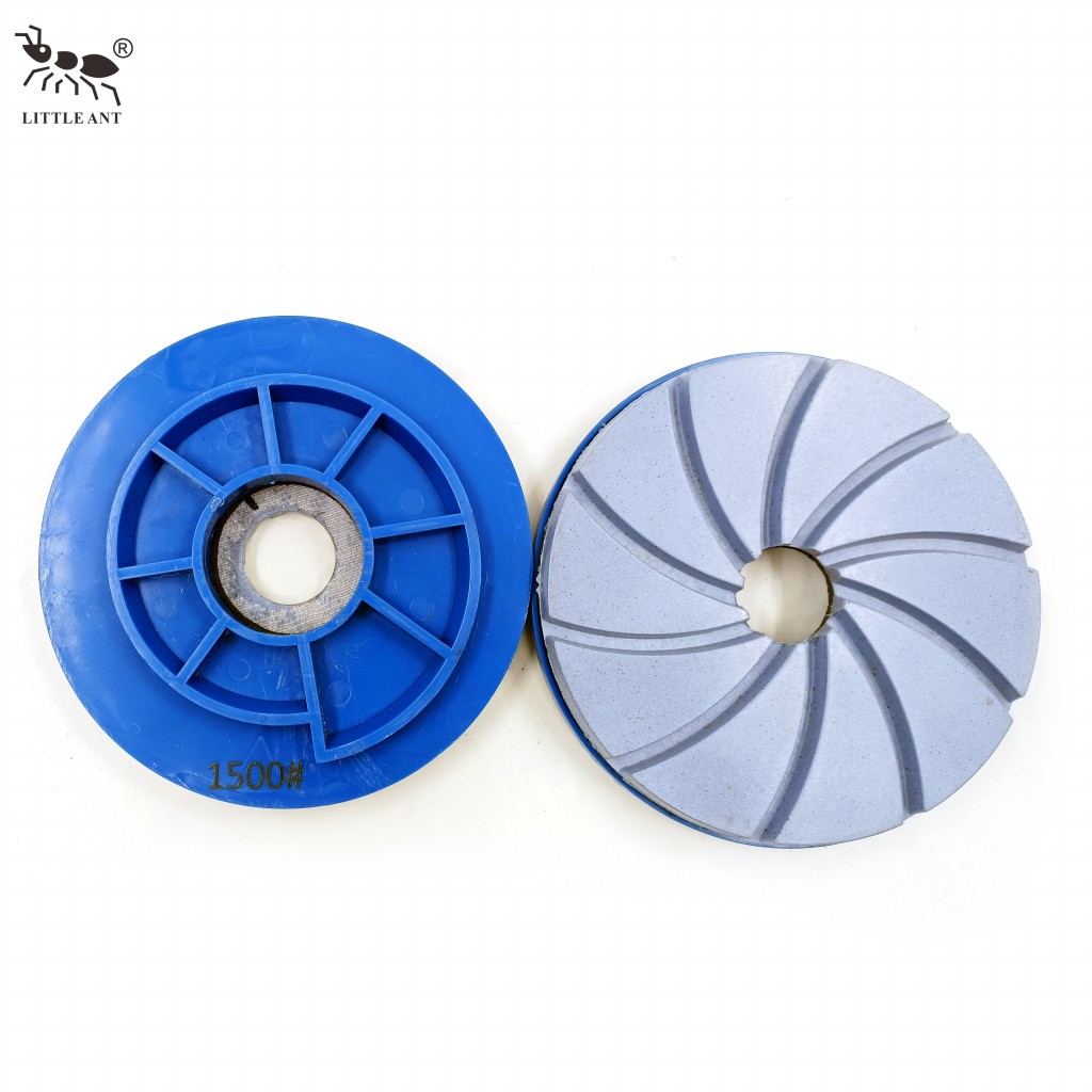 پدهای جلا دادن رزین لبه قفل حلزون کوچک با PVC Backer Granite Marble Terrazzo Quartz