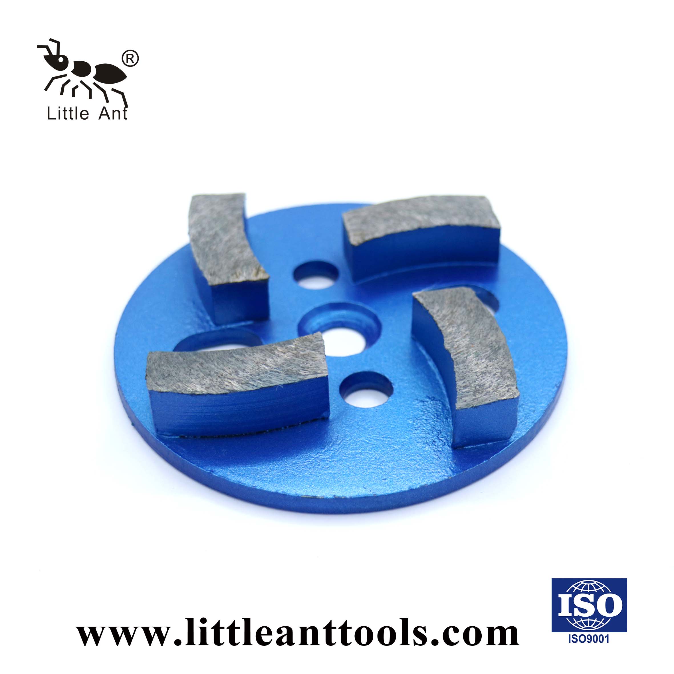 ابزار فلزی صفحه سنگ زنی دایره ای LITTLE ANT برای استفاده خشک و مرطوب بتن 4 ​​چرخ دنده قوسی شکل 100 میلی متر