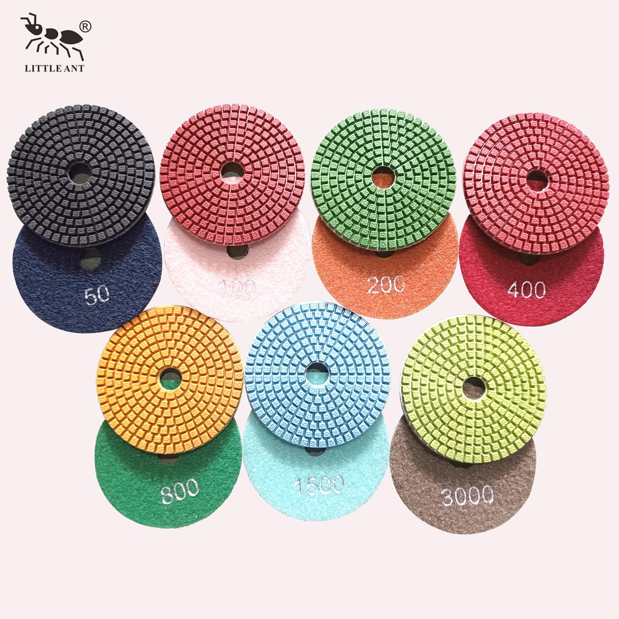 قالب مورچه کوچک قالب 4 اینچ لنت های صیقلی مرطوب برای سنگ مرمر Terrazzo سنگ گرانیت کمتر گرد و غبار وضوح بالا