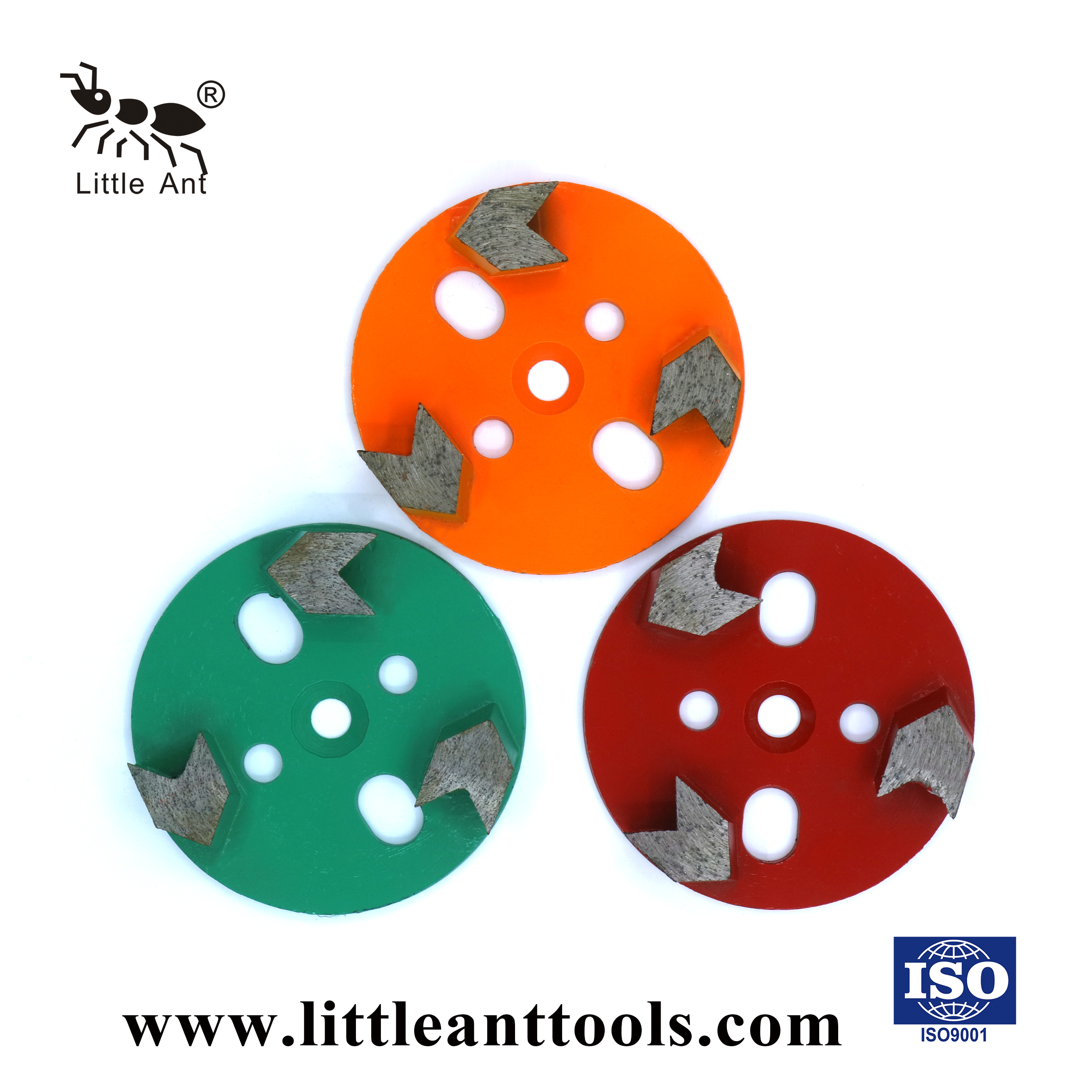 LITTLE ANT 4 اینچی صفحه سنگ زنی دایره ای ابزار دیسک فلزی برای بتن خشک و مرطوب استفاده از 3 قطعه فلش نوع 100 میلی متر