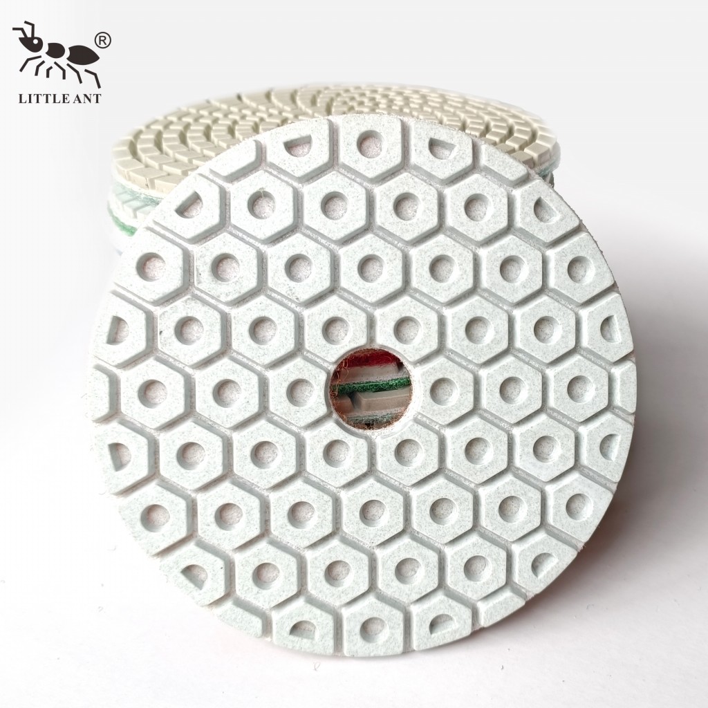 Little Ant True Color 4inch Loneycomb Polishing Polishing برای سنگ مرمر گرانیتی سنگی مهندسی شده