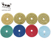 LITTLE ANT Diamond Hybrid Polishing Pad Dry and Wet Flexible Diamond برای سنگ مرمر گرانیت بتن زرد